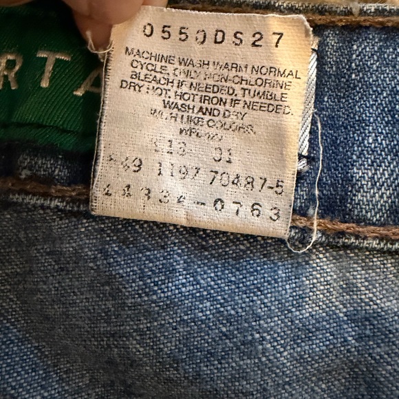 Vintage Levi’s SilverTab Jeans 42x32 Baggy Y2K Side Stripe Paint Splatter USA - Picture 4 of 12